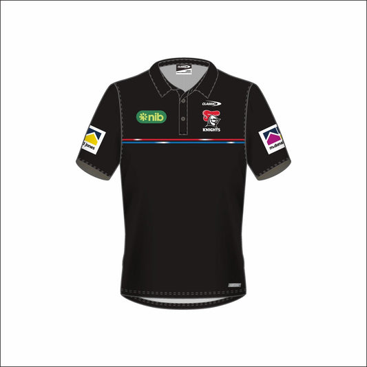 Newcastle Knights 2025 Mens Media Polo