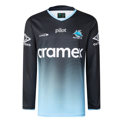 Cronulla-Sutherland Sharks 2025 Mens Long Sleeve Training T-Shirt