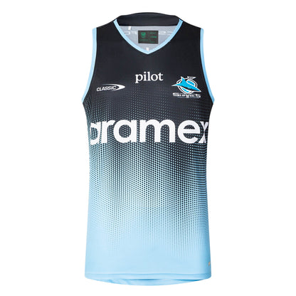 Cronulla-Sutherland Sharks 2025 Mens Training Singlet