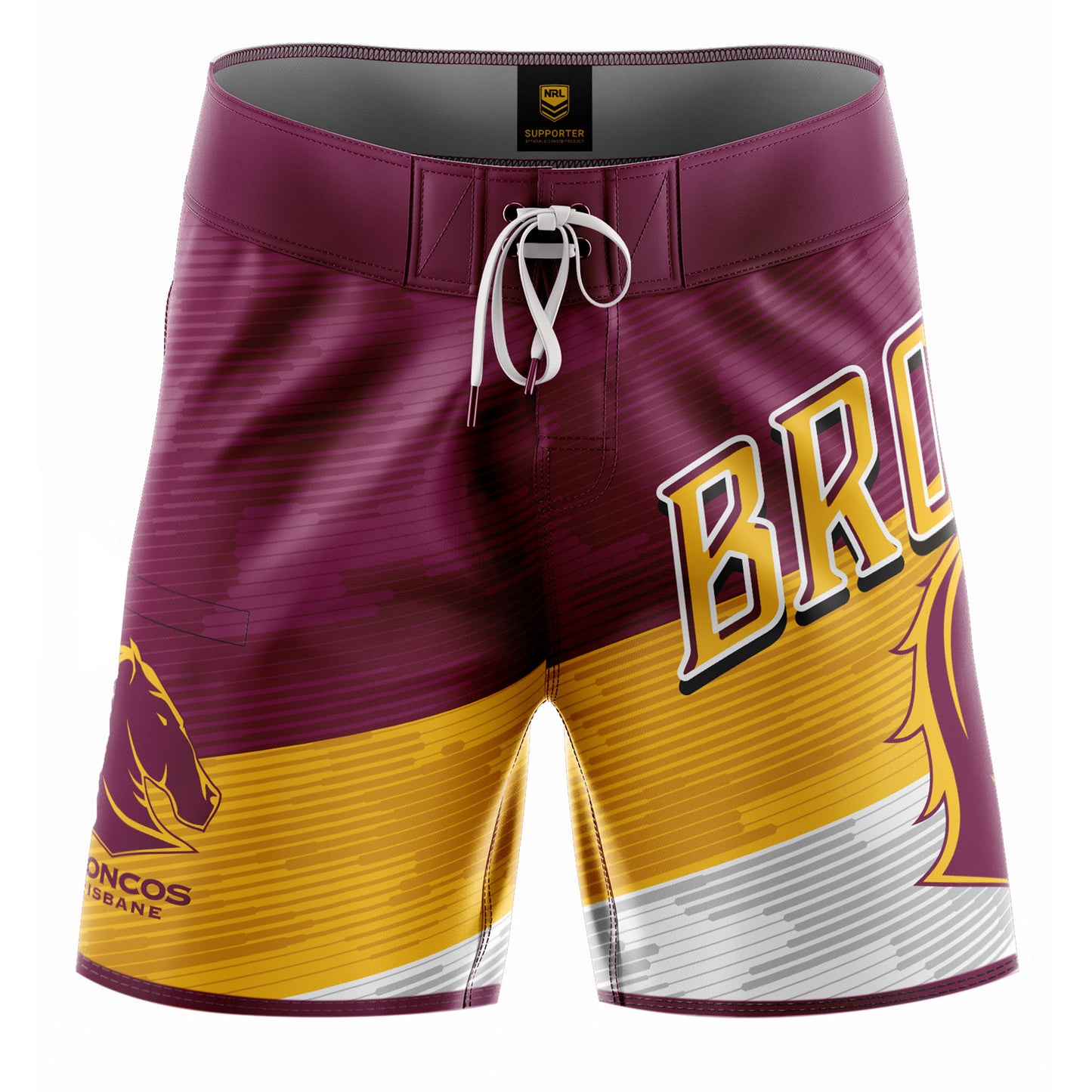 Brisbane Broncos Mens Barrel Board Shorts