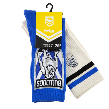 Canterbury-Bankstown Bulldogs Icons Sneaker Sock 2 Pack