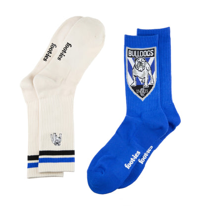 Canterbury-Bankstown Bulldogs Icons Sneaker Sock 2 Pack