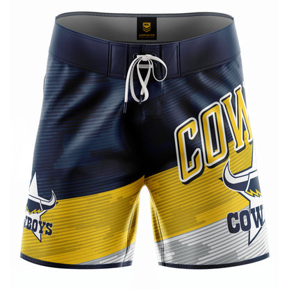 North Queensland Cowboys Mens Barrel Board Shorts - View 5