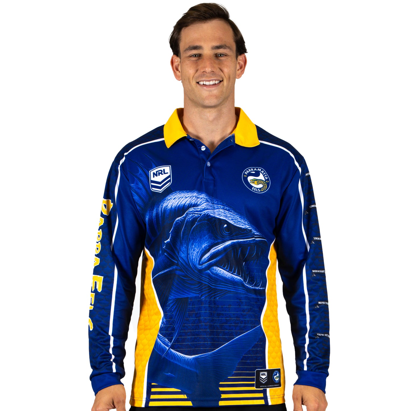 Parramatta Eels Mens Barracuda Fishing Shirt