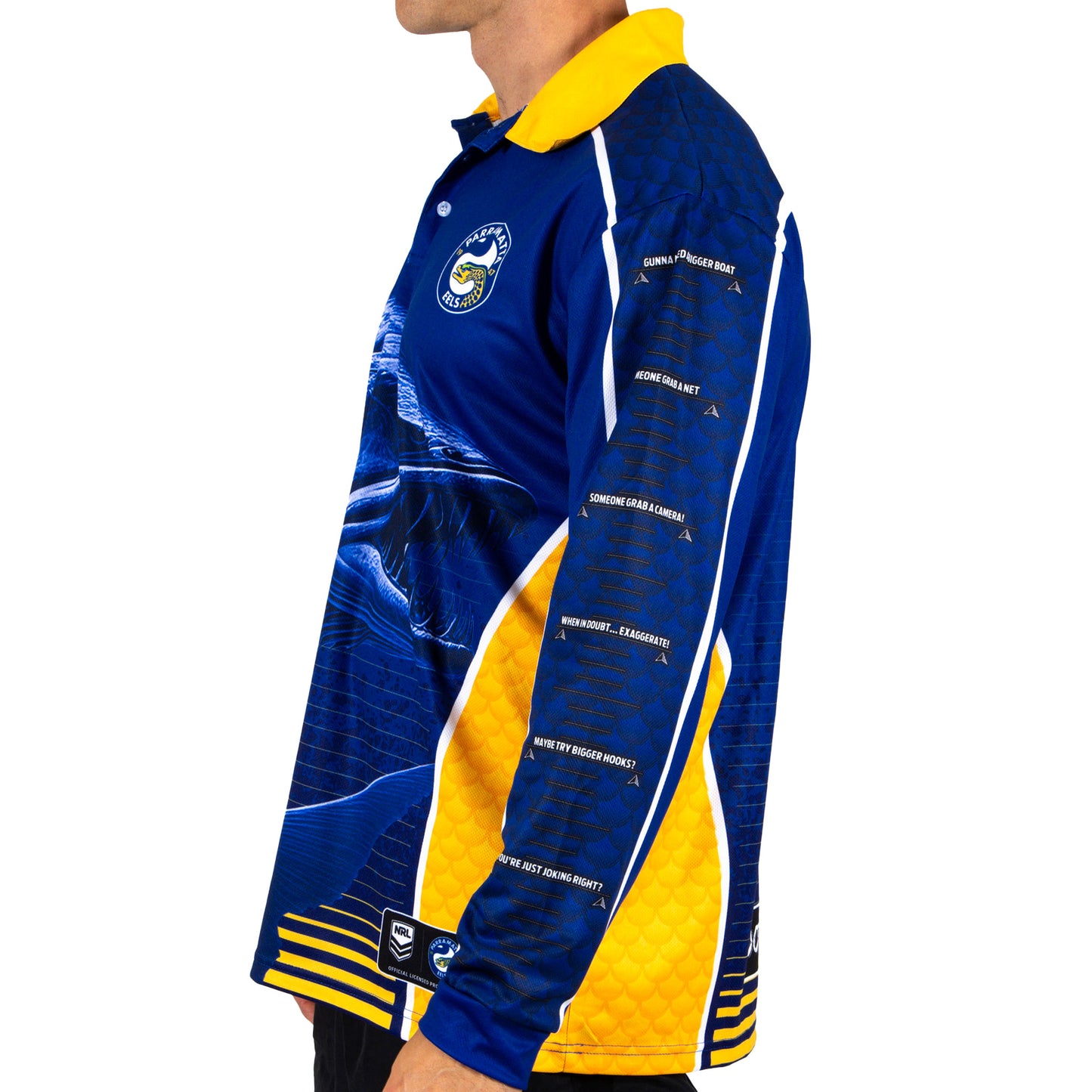 Parramatta Eels Mens Barracuda Fishing Shirt