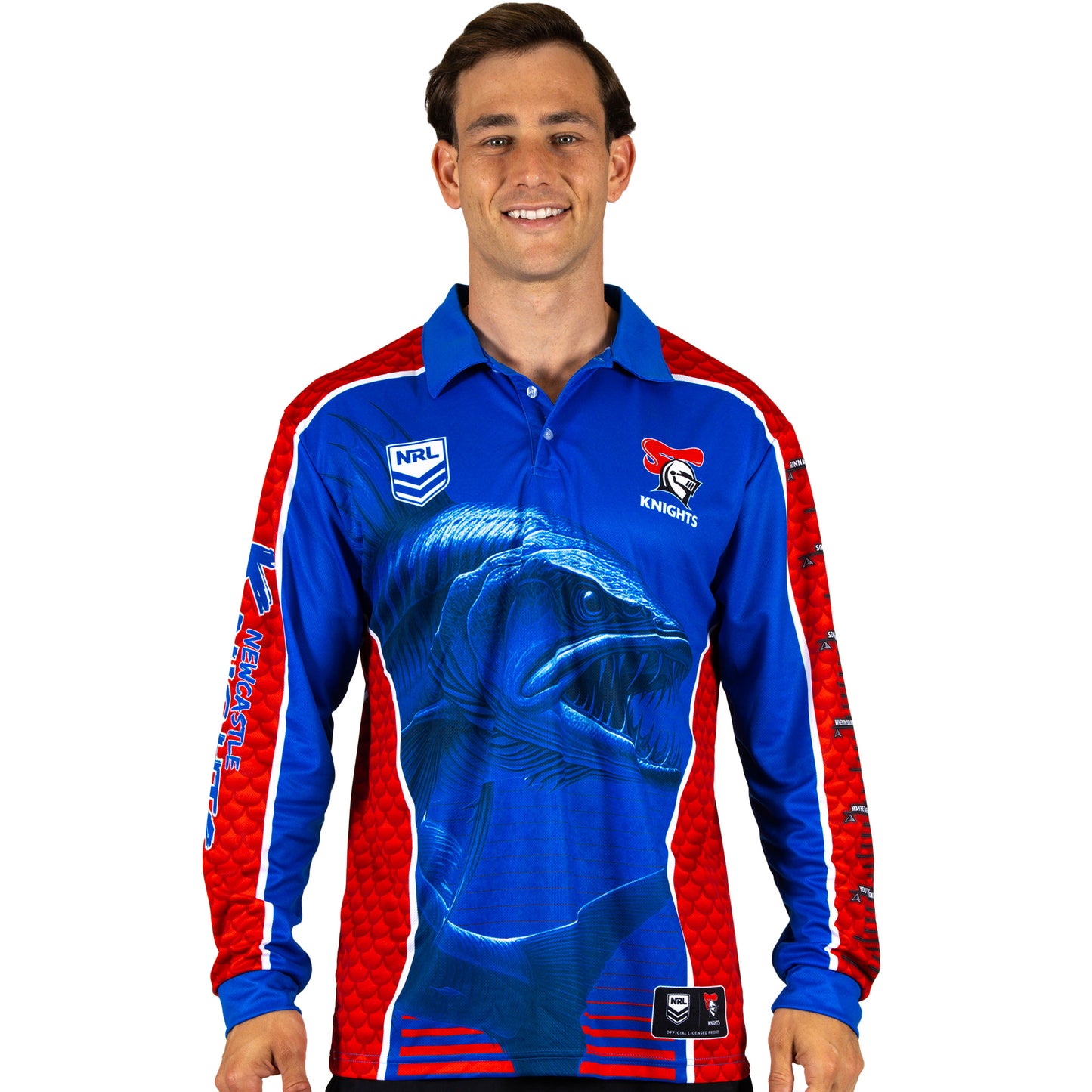 Newcastle Knights Mens Barracuda Fishing Shirt