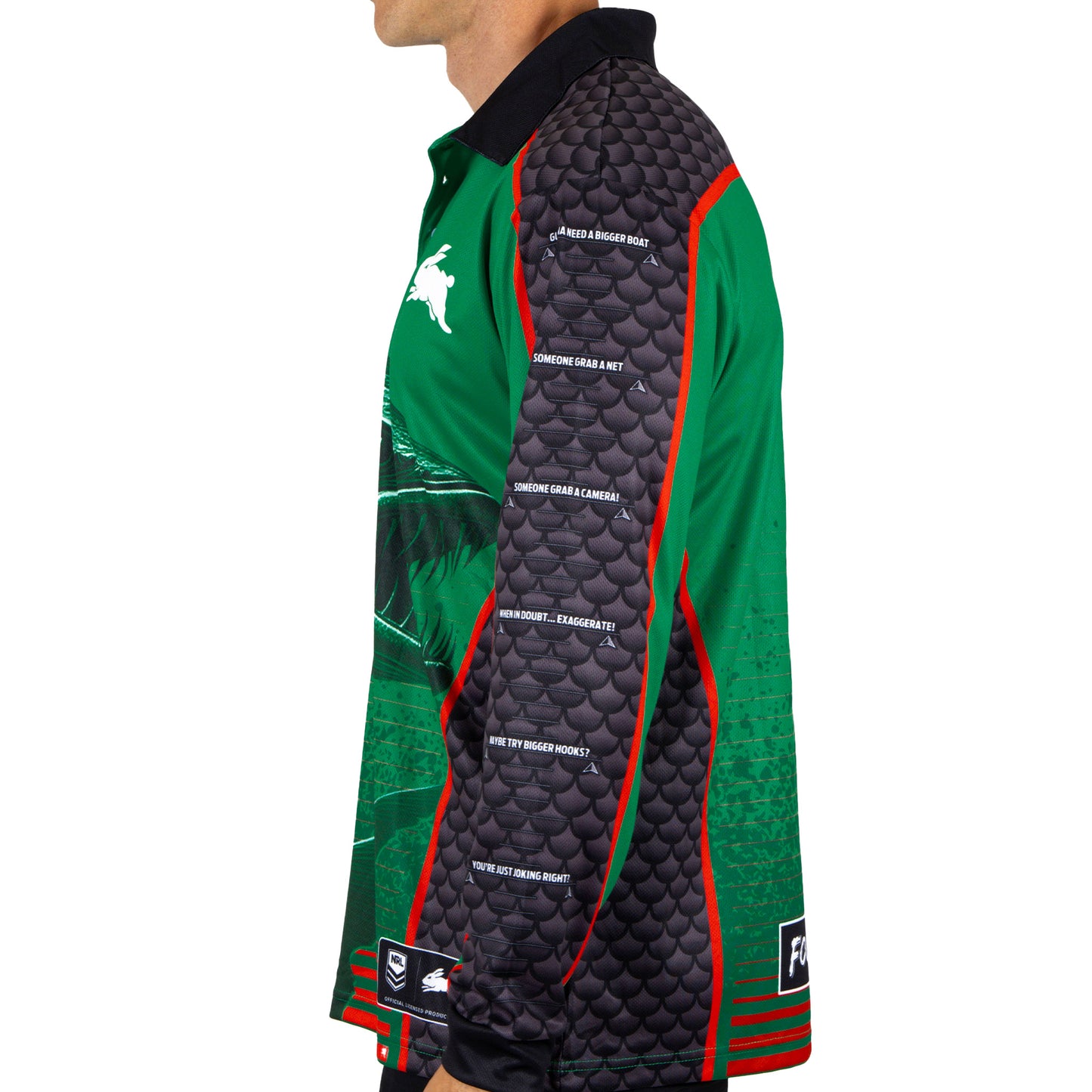 South Sydney Rabbitohs Mens Barracuda Fishing Shirt