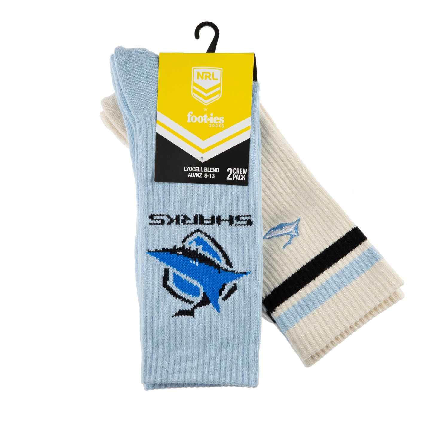 Cronulla-Sutherland Sharks Icons Sneaker Sock 2 Pack