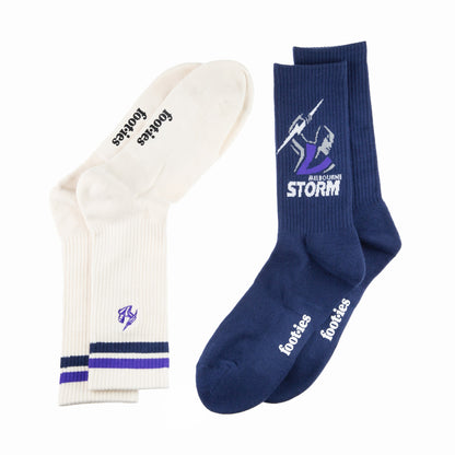 Melbourne Storm Icons Sneaker Sock 2 Pack