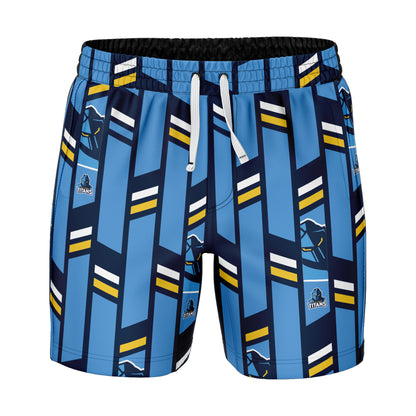 Gold Coast Titans Mens Riviera Volley Swim Shorts