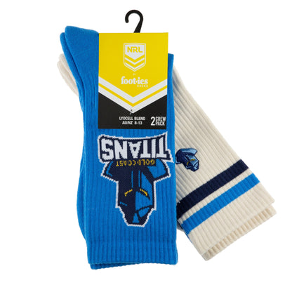 Gold Coast Titans Icons Sneaker Sock 2 Pack