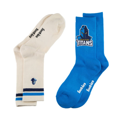 Gold Coast Titans Icons Sneaker Sock 2 Pack