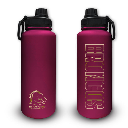 Brisbane Broncos 960ml Stainless Steel Drink Bottle