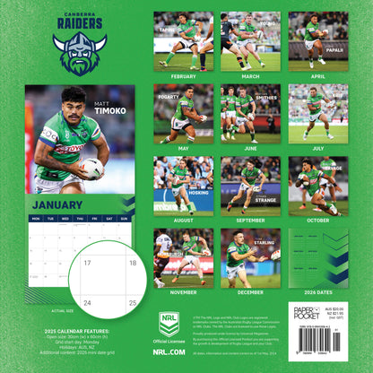 Canberra Raiders 2025 Calendar