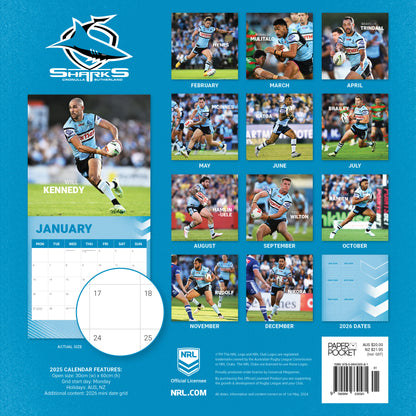 Cronulla-Sutherland Sharks 2025 Calendar