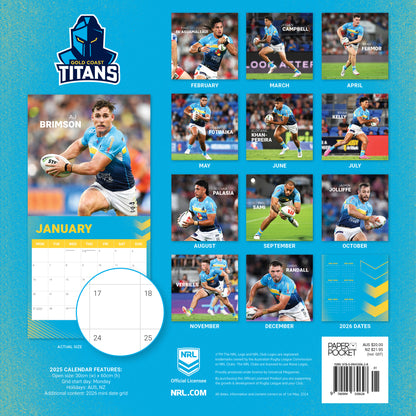 Gold Coast Titans 2025 Calendar