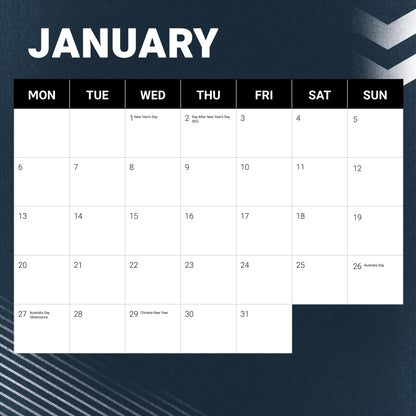 Penrith Panthers 2025 Calendar