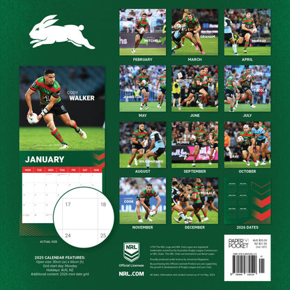 South Sydney Rabbitohs 2025 Calendar