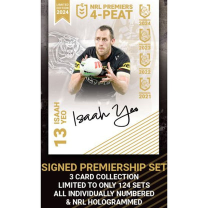 2024 Premiership Penrith Panthers Signed Trading Card Set - 3 Cards