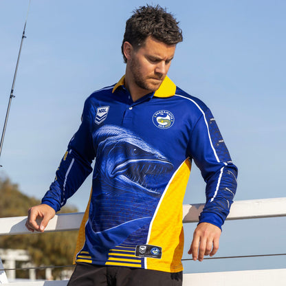 Parramatta Eels Mens Barracuda Fishing Shirt - View 1