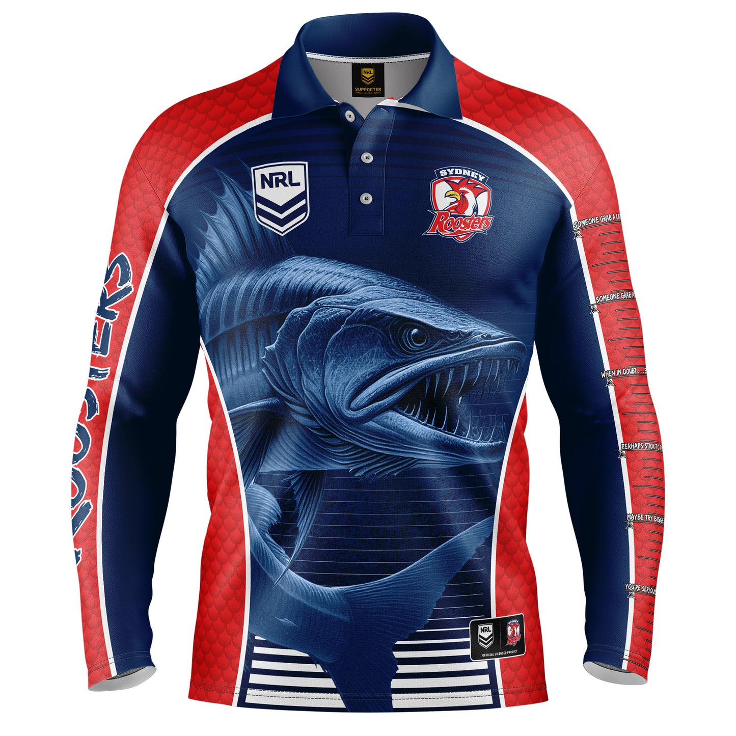 Sydney Roosters Mens Barracuda Fishing Shirt