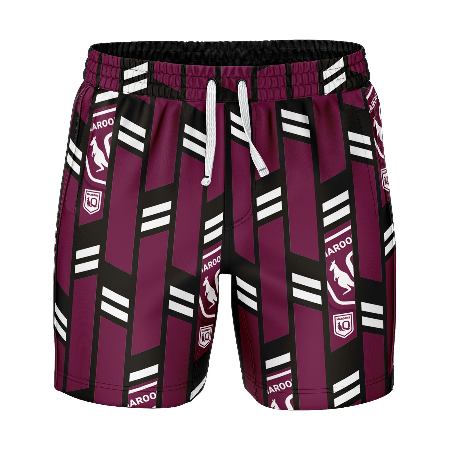 QLD Maroons Mens Riviera Volley Swim Shorts