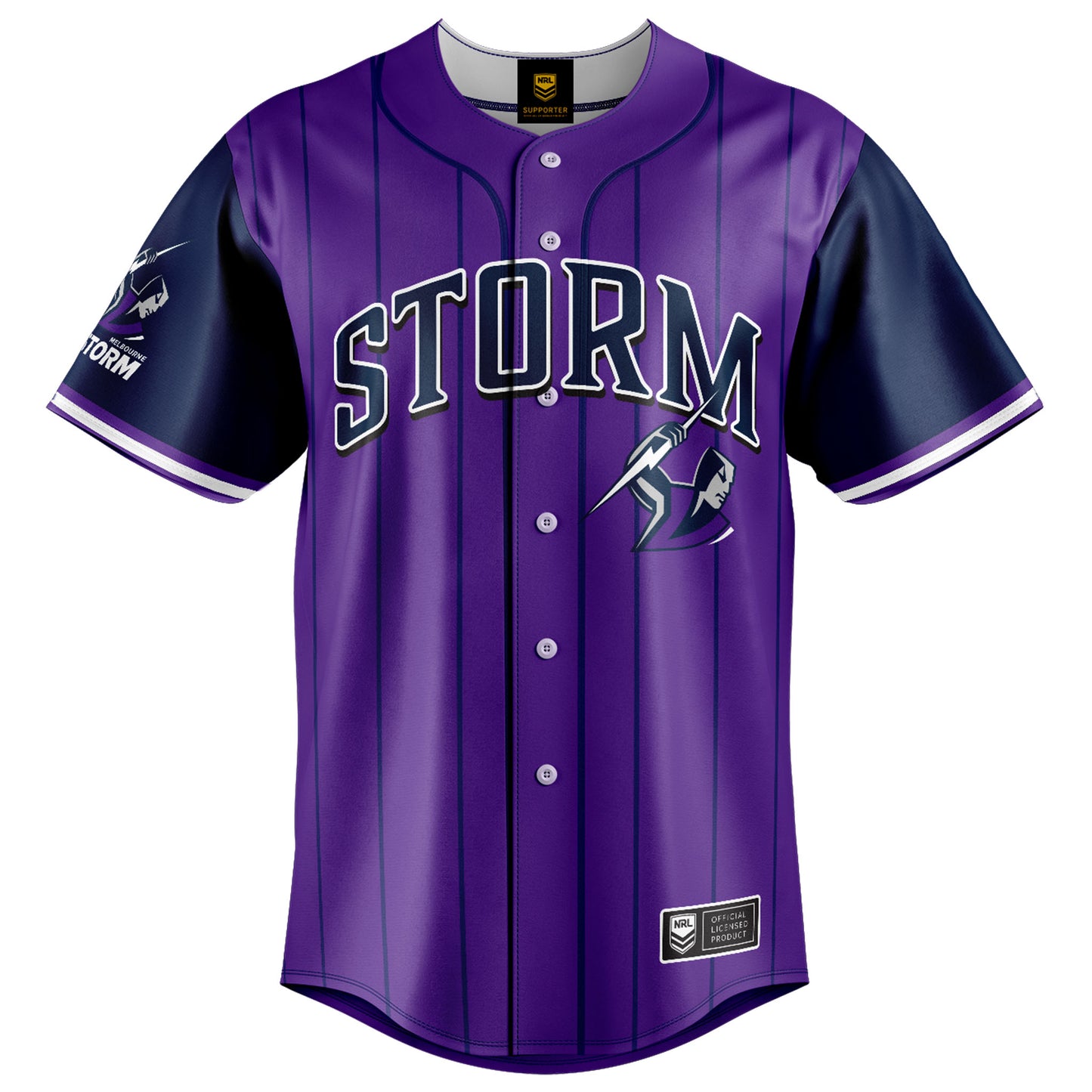 Melbourne Storm Adults Slugger Baseball Shirt