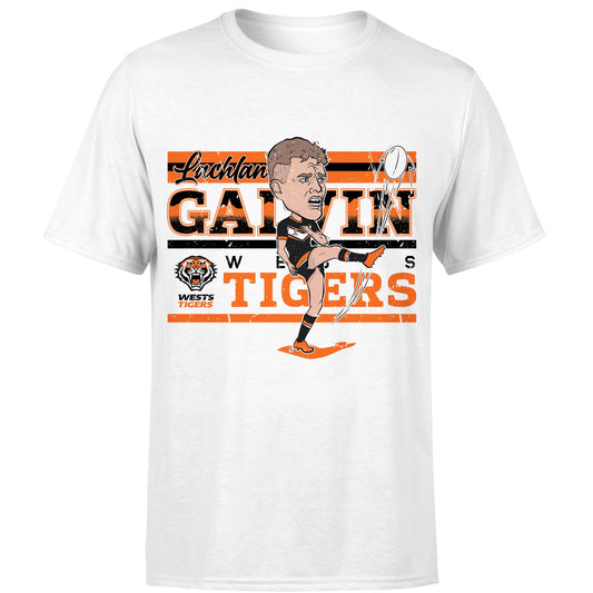 Wests Tigers Lachlan Galvin Adults Caricature Tee