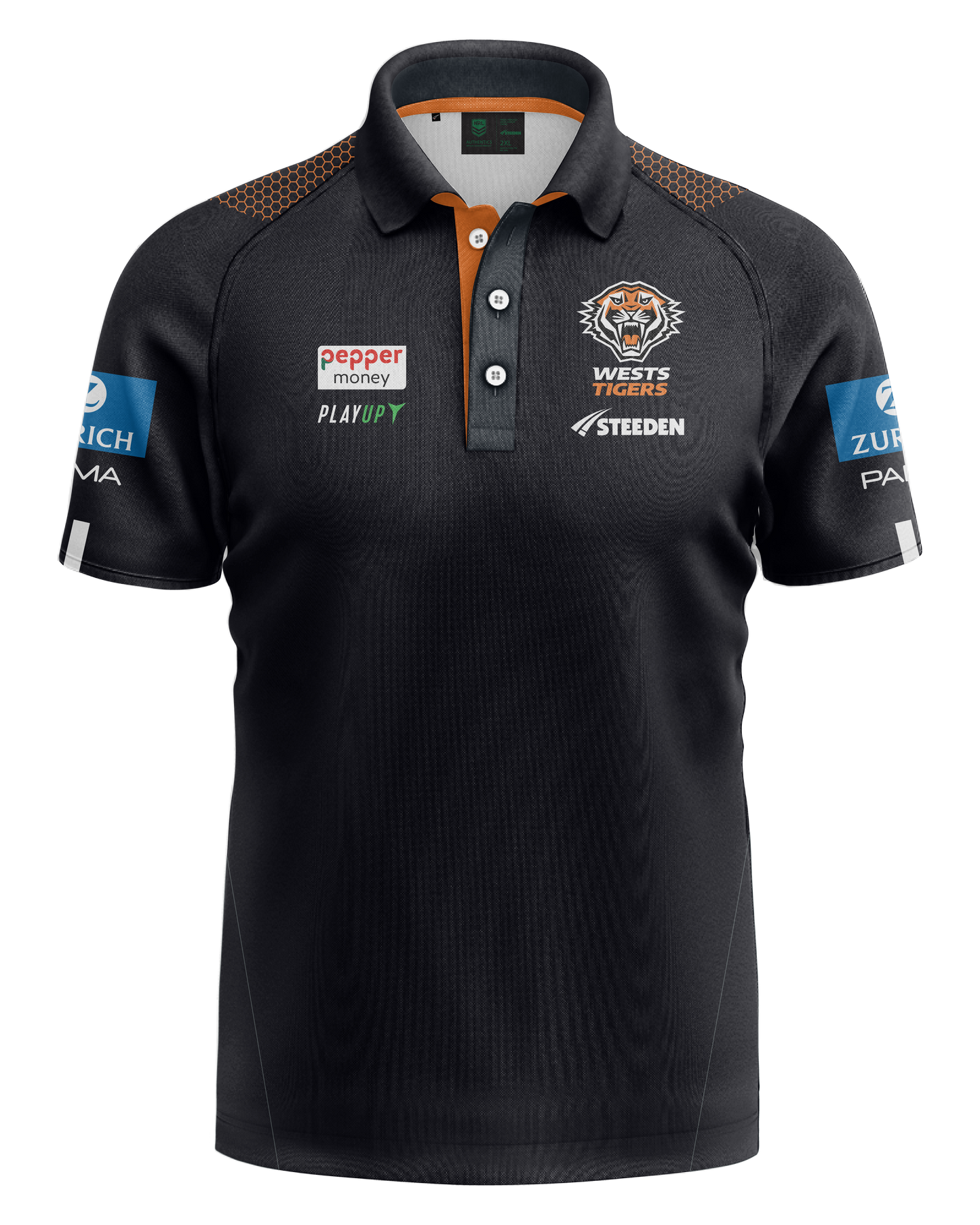 Wests Tigers Mens 2025 Media Polo