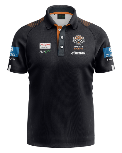 Wests Tigers Mens 2025 Media Polo - View 1