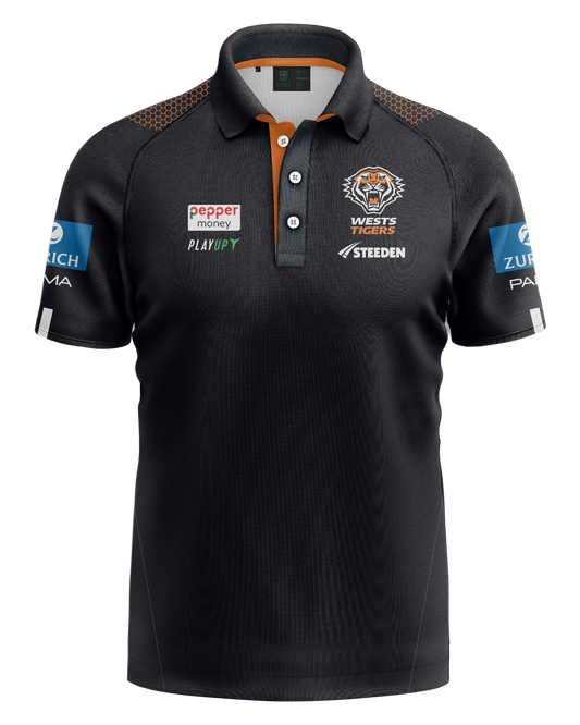 Wests Tigers Mens 2025 Media Polo